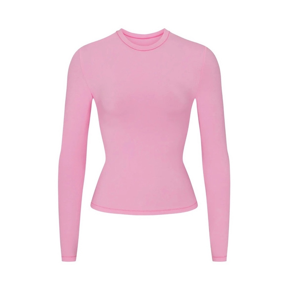 Skims Cotton Jersey Pink Long sleeve